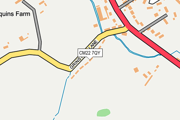 CM22 7QY map - OS OpenMap – Local (Ordnance Survey)