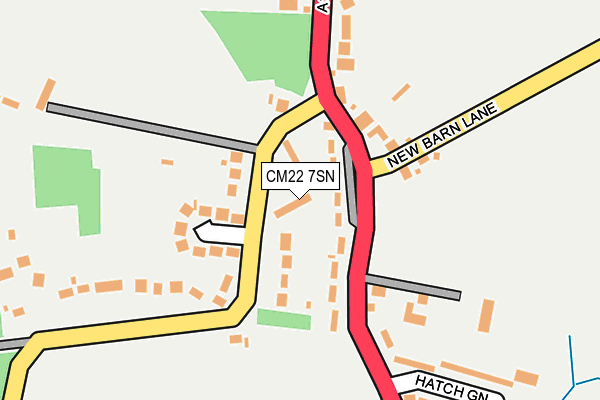 CM22 7SN map - OS OpenMap – Local (Ordnance Survey)