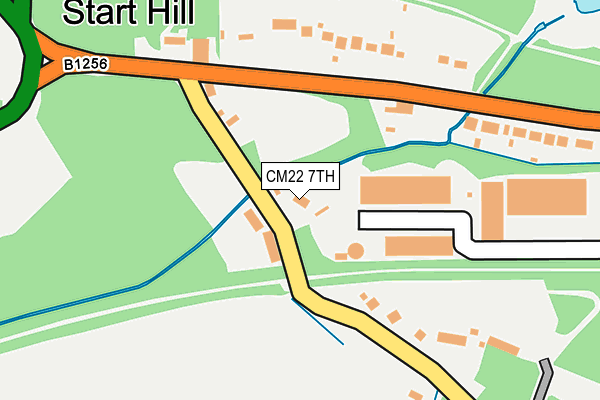 CM22 7TH map - OS OpenMap – Local (Ordnance Survey)