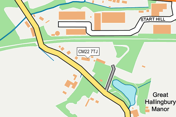 CM22 7TJ map - OS OpenMap – Local (Ordnance Survey)