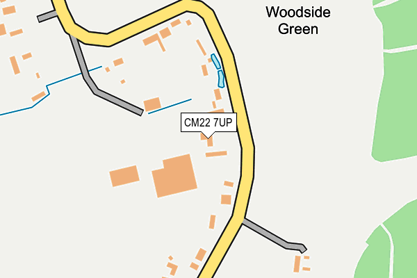 CM22 7UP map - OS OpenMap – Local (Ordnance Survey)