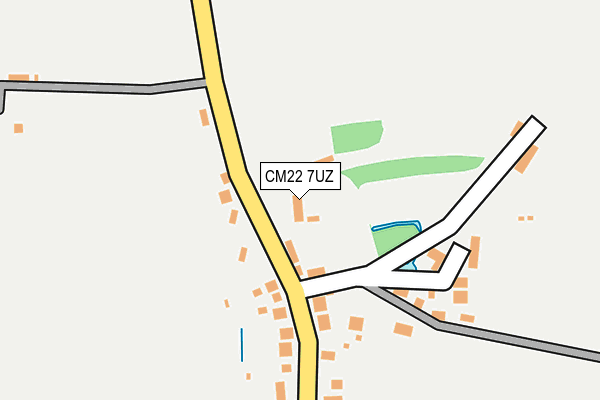 CM22 7UZ map - OS OpenMap – Local (Ordnance Survey)
