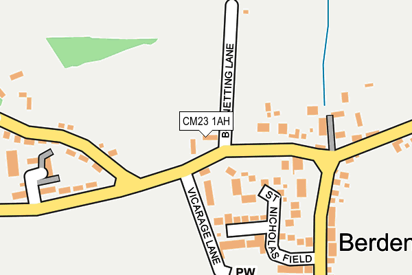 CM23 1AH map - OS OpenMap – Local (Ordnance Survey)