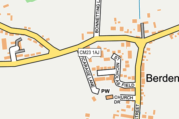 CM23 1AJ map - OS OpenMap – Local (Ordnance Survey)