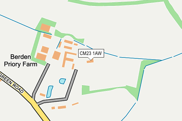 CM23 1AW map - OS OpenMap – Local (Ordnance Survey)