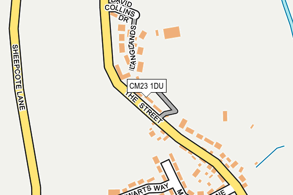 CM23 1DU map - OS OpenMap – Local (Ordnance Survey)