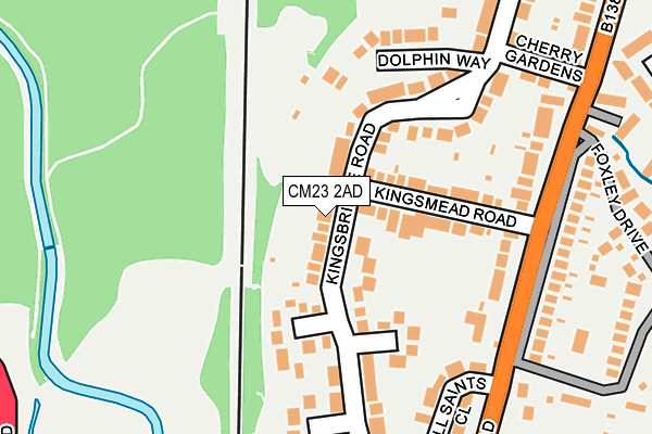 CM23 2AD map - OS OpenMap – Local (Ordnance Survey)