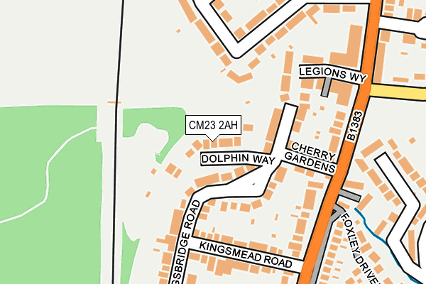 CM23 2AH map - OS OpenMap – Local (Ordnance Survey)