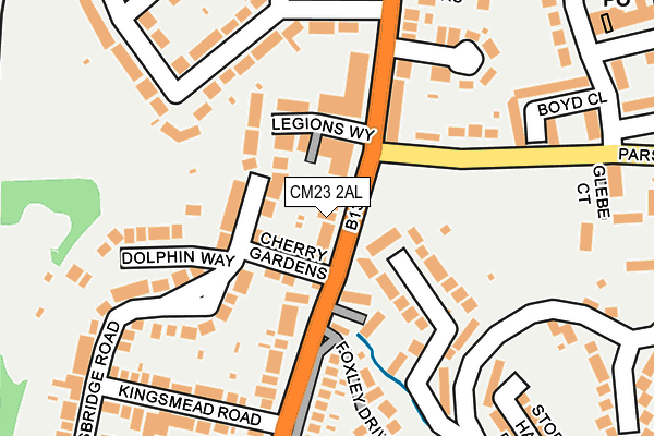 CM23 2AL map - OS OpenMap – Local (Ordnance Survey)