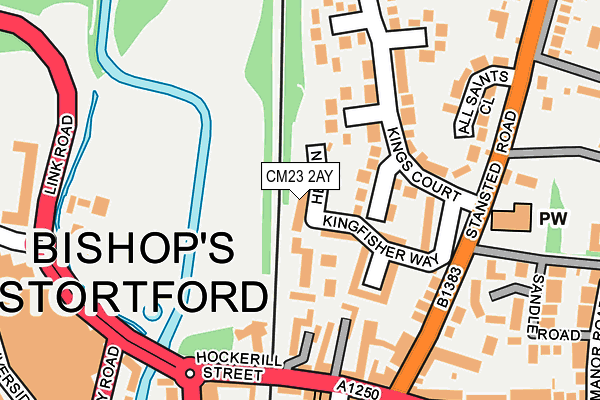 CM23 2AY map - OS OpenMap – Local (Ordnance Survey)