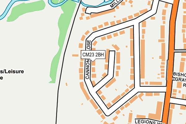 CM23 2BH map - OS OpenMap – Local (Ordnance Survey)