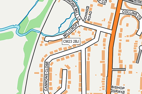 CM23 2BJ map - OS OpenMap – Local (Ordnance Survey)