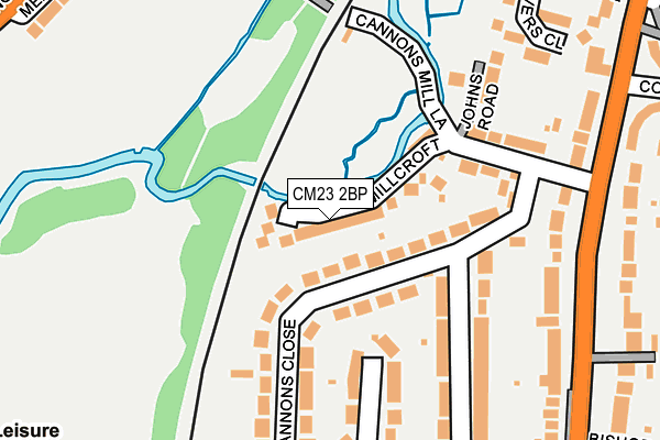 CM23 2BP map - OS OpenMap – Local (Ordnance Survey)