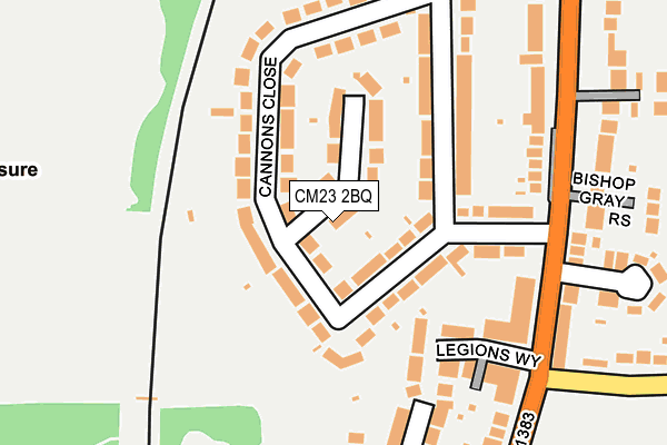 CM23 2BQ map - OS OpenMap – Local (Ordnance Survey)