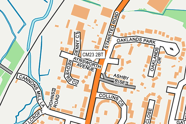 CM23 2BT map - OS OpenMap – Local (Ordnance Survey)
