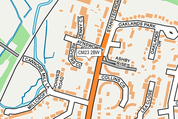 CM23 2BW map - OS OpenMap – Local (Ordnance Survey)