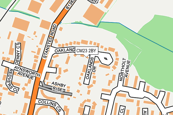 CM23 2BY map - OS OpenMap – Local (Ordnance Survey)