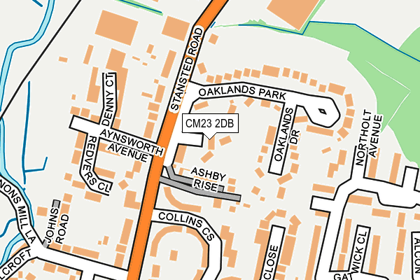 CM23 2DB map - OS OpenMap – Local (Ordnance Survey)