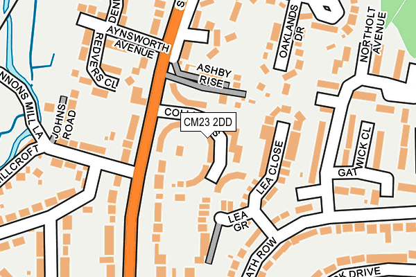 CM23 2DD map - OS OpenMap – Local (Ordnance Survey)