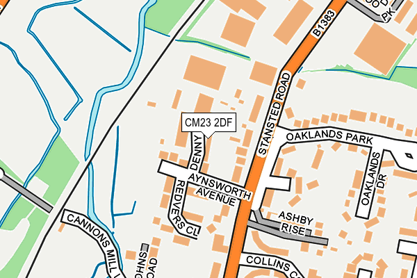 CM23 2DF map - OS OpenMap – Local (Ordnance Survey)