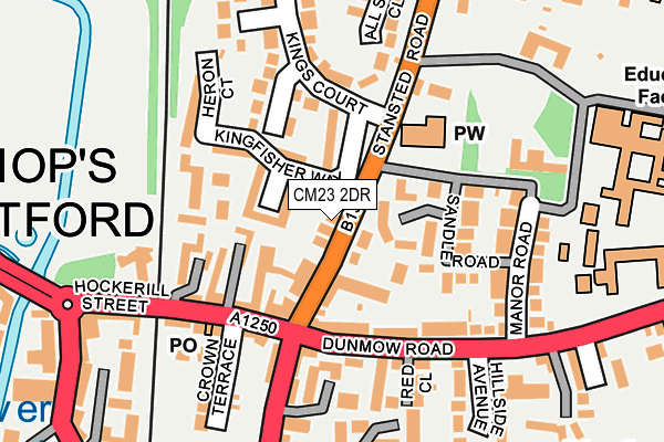 CM23 2DR map - OS OpenMap – Local (Ordnance Survey)