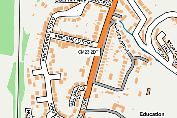 CM23 2DT map - OS OpenMap – Local (Ordnance Survey)