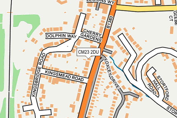 CM23 2DU map - OS OpenMap – Local (Ordnance Survey)