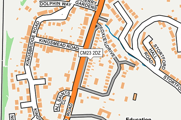 CM23 2DZ map - OS OpenMap – Local (Ordnance Survey)