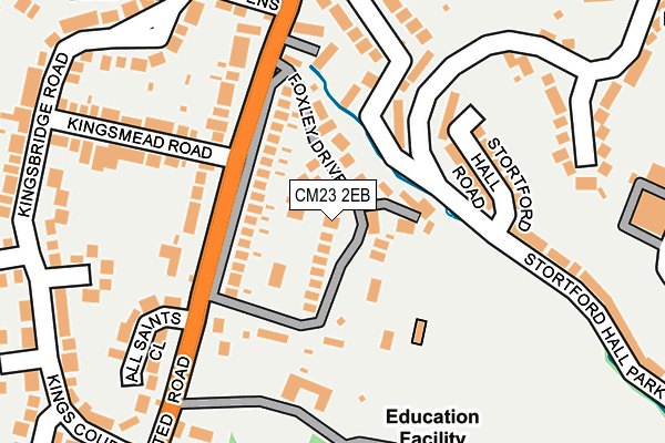 CM23 2EB map - OS OpenMap – Local (Ordnance Survey)