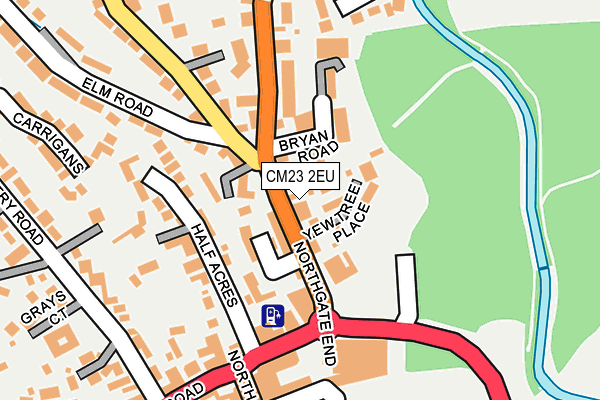 CM23 2EU map - OS OpenMap – Local (Ordnance Survey)