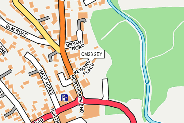 CM23 2EY map - OS OpenMap – Local (Ordnance Survey)