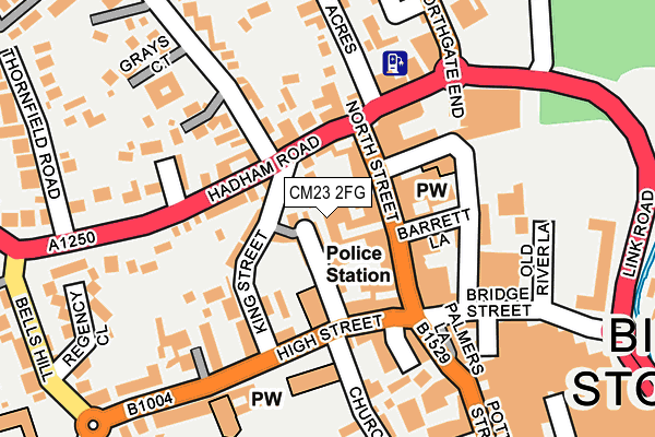 CM23 2FG map - OS OpenMap – Local (Ordnance Survey)