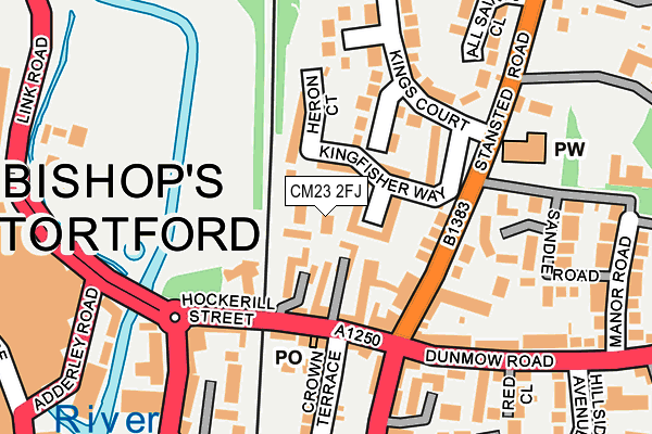 CM23 2FJ map - OS OpenMap – Local (Ordnance Survey)