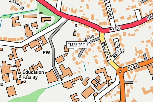 CM23 2FQ map - OS OpenMap – Local (Ordnance Survey)