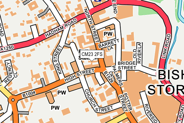 CM23 2FS map - OS OpenMap – Local (Ordnance Survey)