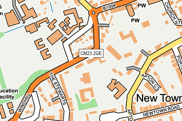 CM23 2GE map - OS OpenMap – Local (Ordnance Survey)