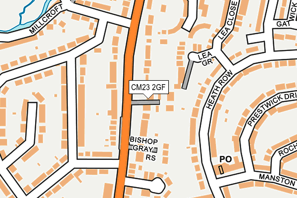 CM23 2GF map - OS OpenMap – Local (Ordnance Survey)