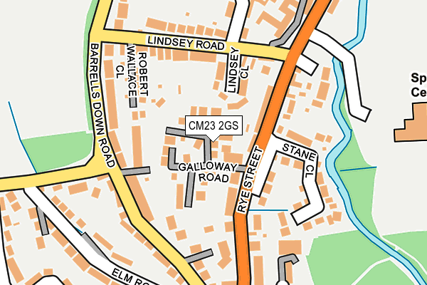 CM23 2GS map - OS OpenMap – Local (Ordnance Survey)