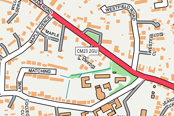 CM23 2GU map - OS OpenMap – Local (Ordnance Survey)