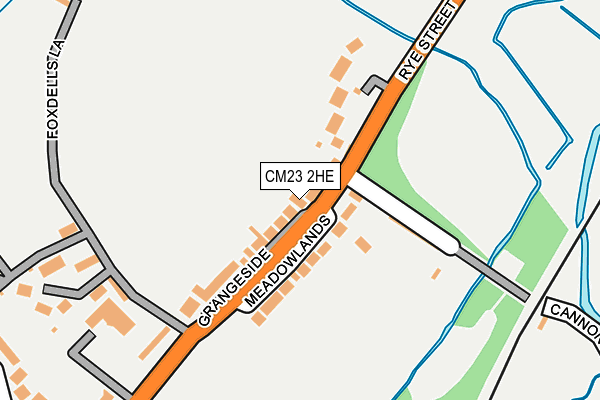 CM23 2HE map - OS OpenMap – Local (Ordnance Survey)