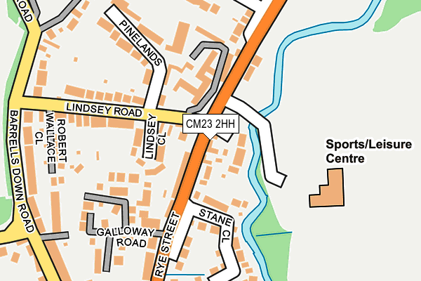 CM23 2HH map - OS OpenMap – Local (Ordnance Survey)