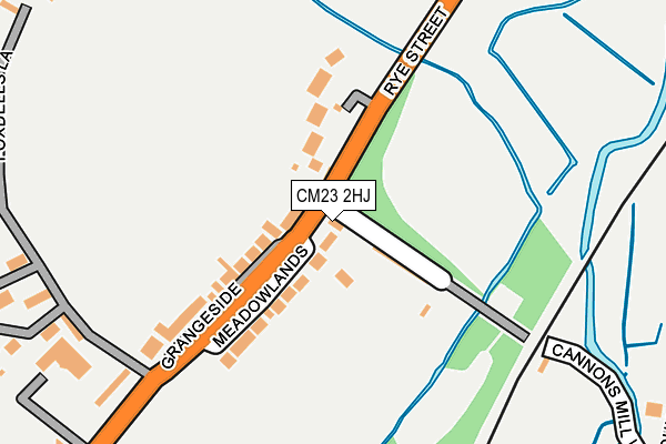 CM23 2HJ map - OS OpenMap – Local (Ordnance Survey)