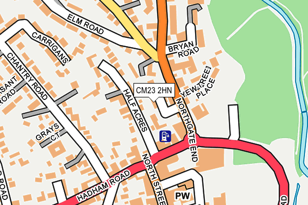CM23 2HN map - OS OpenMap – Local (Ordnance Survey)