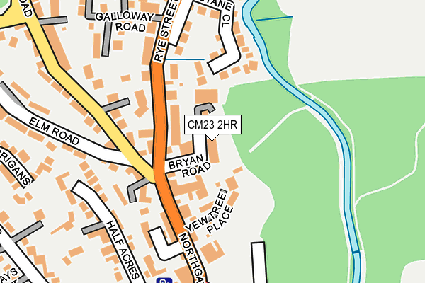 CM23 2HR map - OS OpenMap – Local (Ordnance Survey)