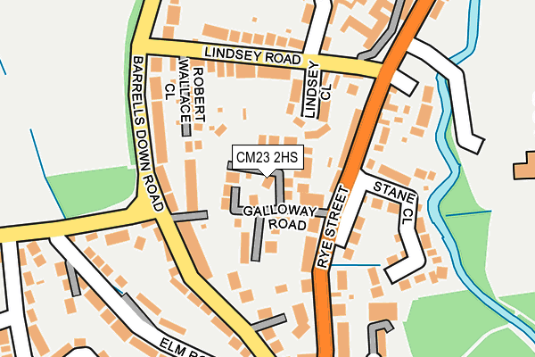 CM23 2HS map - OS OpenMap – Local (Ordnance Survey)