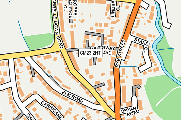 CM23 2HT map - OS OpenMap – Local (Ordnance Survey)