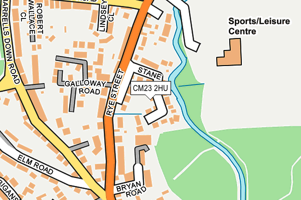 CM23 2HU map - OS OpenMap – Local (Ordnance Survey)