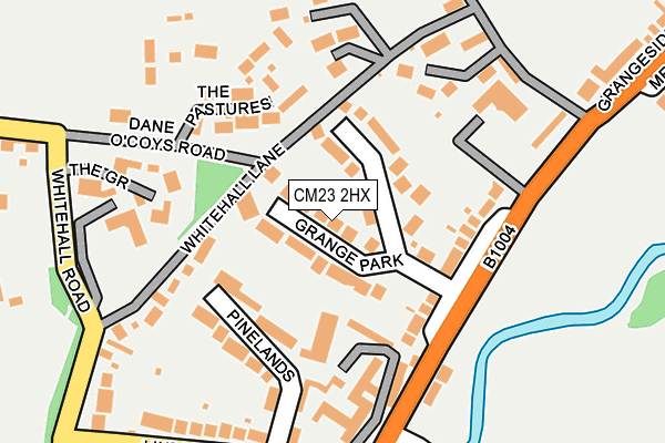 CM23 2HX map - OS OpenMap – Local (Ordnance Survey)