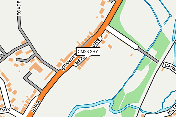 CM23 2HY map - OS OpenMap – Local (Ordnance Survey)