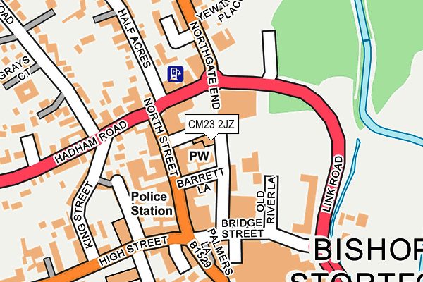 CM23 2JZ map - OS OpenMap – Local (Ordnance Survey)